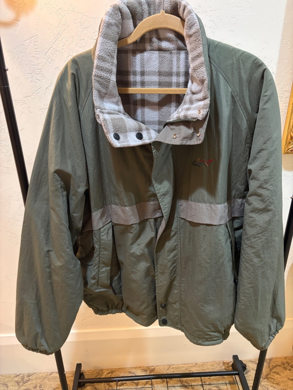 GREG NORMAN Men’s  Olive Green XL Jacket with Reversible Flannel Lining